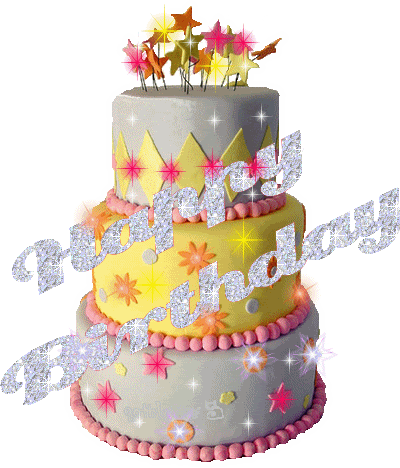 Image result for sparkly happy birthday cake